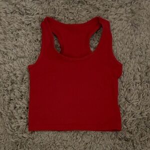WORN ONCE Red Cotton Tank Top